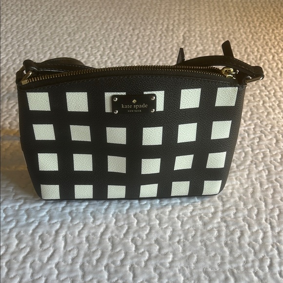 kate spade Handbags - kate spade Black and White Checked Crossbody Bag